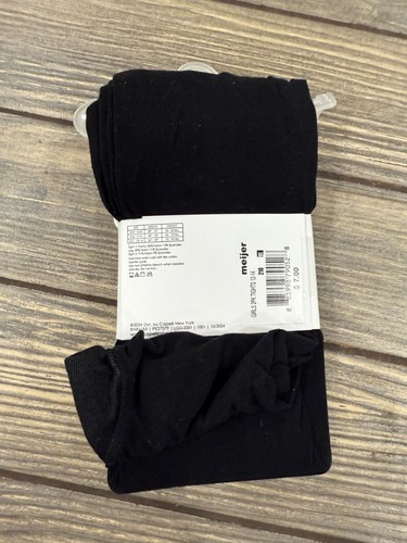 Capelli New York Fashion Tights 2 Pairs M/L 12/14 Black & White - Picture 2 of 2