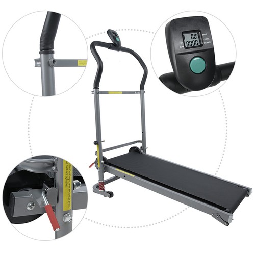 2in1 Mechanisches Laufband Heimtrainer Hometrainer klappbar belastbar 110kg - Bild 5 von 13
