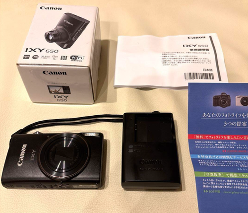 excellent Canon IXY 650 Power Shot Black 20.2MP Compact Digital Camera JAPAN - Picture 2 of 10