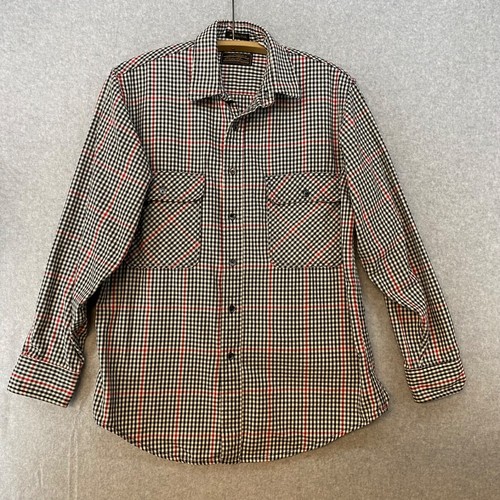 Vintage Eddie Bauer M Flanellhemd McKinley Tuch USA Made Knopfleiste kariert