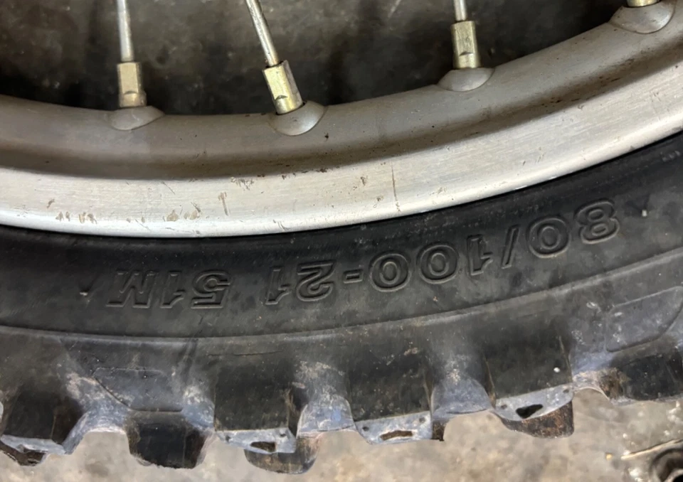 1996 年本田 XR600R XR 600R 前轮胎轮辋辐条轮转子 80/100-21 21 1997 — 第 2/3 张图片