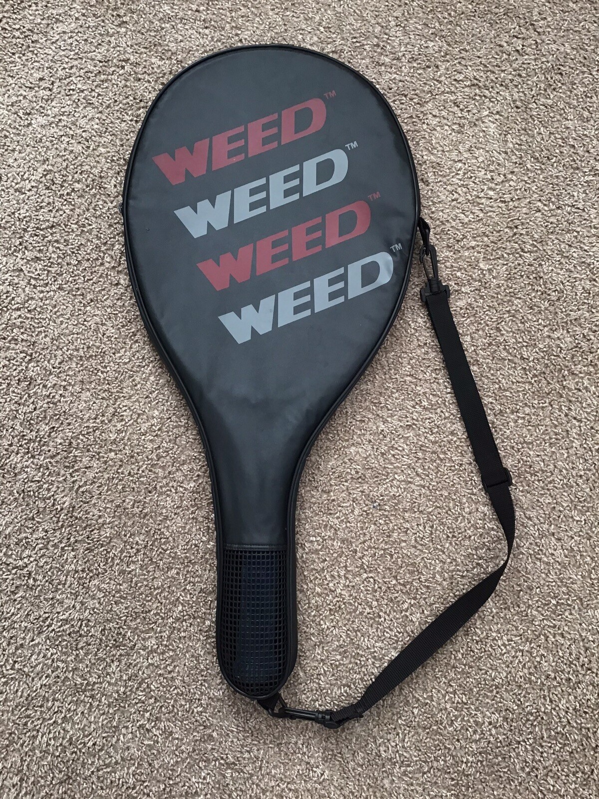 Weed Throwback Tennis Racquet Pattern 18 X 21 White AS IS eBay