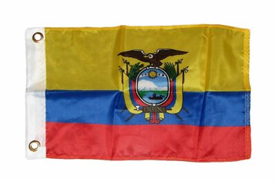 12x18 12''x18'' Country of Ecuador Boat Motorcycle Flag Grommets 100D