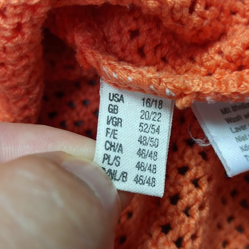 Ulla Popken Strickjacke mit Reißverschluss DE 46-48 UK 20-22 Orange Offen Strick - Bild 11 von 12
