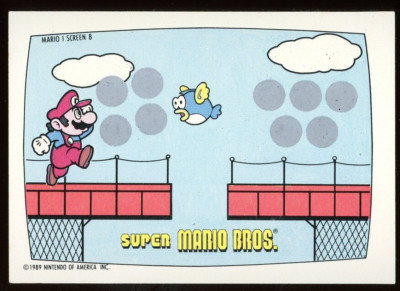 1989 Topps Nintendo Super Mario Trading Card Screen 8 Scratch Off CHEEP CHEEP