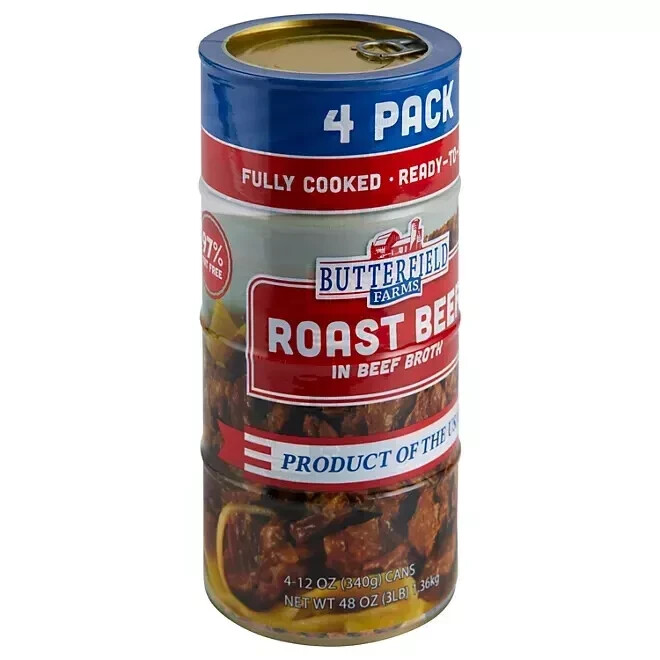 Butterfield Farms Roast Beef in Beef Broth (12 oz., 4 pk.) Great Price