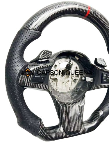 REAL CARBON FIBER Steering Wheel FOR BMW Z4 E89 W/BUTTONS AND PADDLES 2009-2016 - Picture 2 of 8