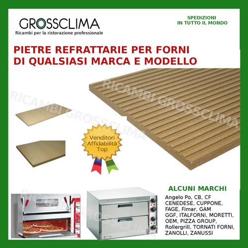 PIETRA REFRATTARIA 410x360x11+3 mm PER FORNO PIZZA CF CENEDESE | eBay