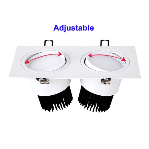 LED COB Ceiling Light Grille Grid Fixture Flush Mounted Recessed Lamp Shop Hotel - Picture 21 of 21