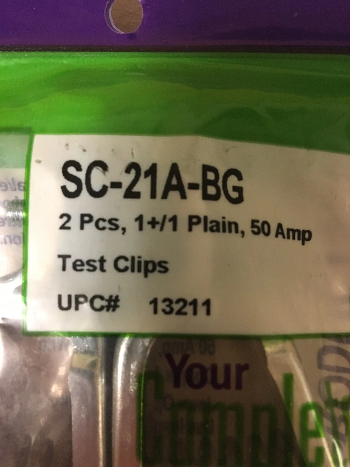 SELECTA SC-21A-BG TEST CLIPS, 2 PACK, 50AMP, NEW AND FREE SHIPPING - Image 2 of 4