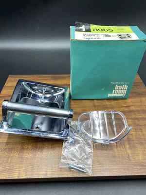 2pcs ~Nutone Recessed Soap & Grab Utility Bar Chrome 4-1/4''x5-1/4'' 8965 Vintage