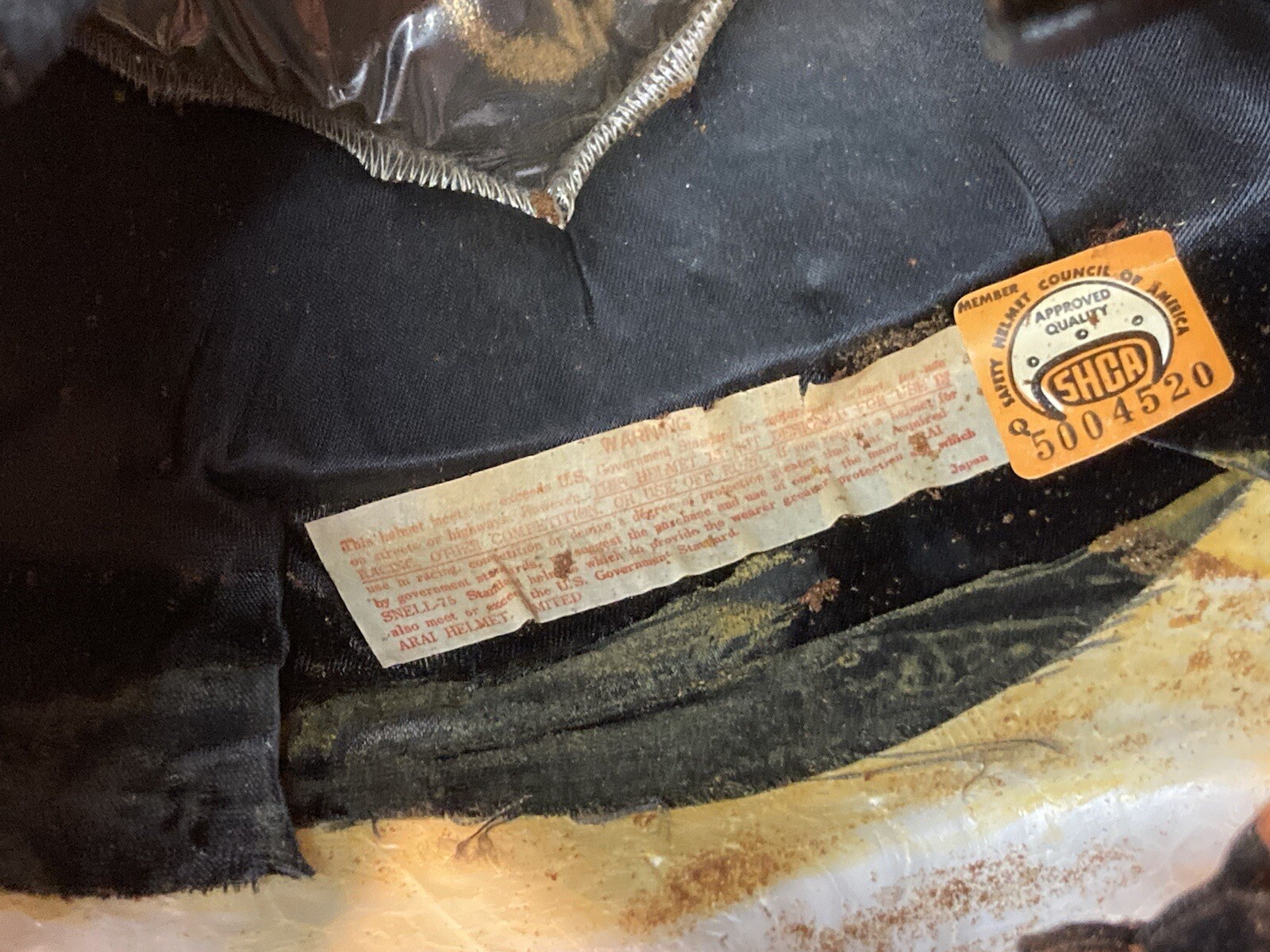 Vintage AMA Ridding Mini Bike Motorcycle Moped Helmet  *supervisor Shield￼*