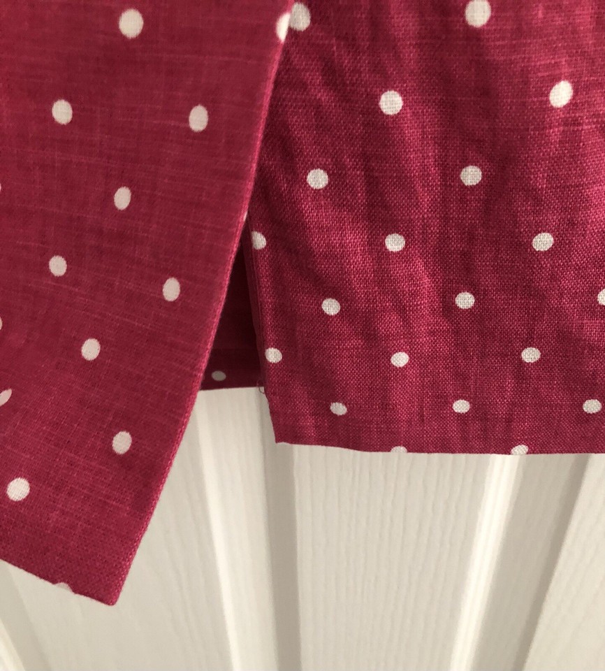 East pink white polka dot sleeveless shift dress 12 eBay