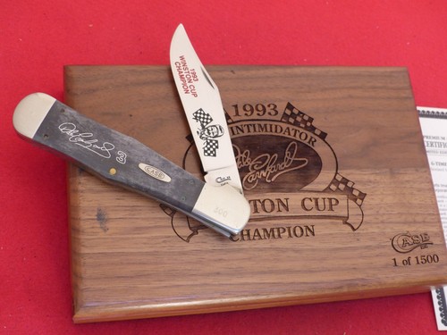 Case XX USA 1993 NASCAR Dale Earnhardt 1993 Winston Cup BKC0150 black bone knife - Picture 3 of 4