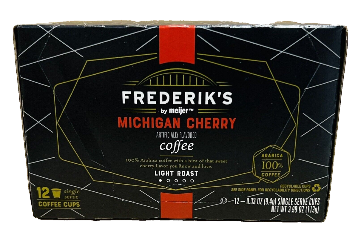 Frederik's By Meijer Michigan Cherry Light Roast Coffee K Cups 12