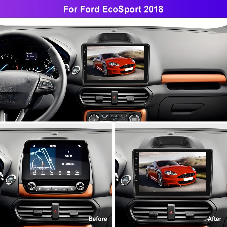 Radio estéreo de coche Android 13 de 10,1" para Ford Ecosport 2018-2020 GPS Navi unidad principal Foto 2 de 4