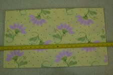 By 1/2 Yd, 44", Lavender Green Large Floral on Lt-Yellow Quilt Cotton, M5578