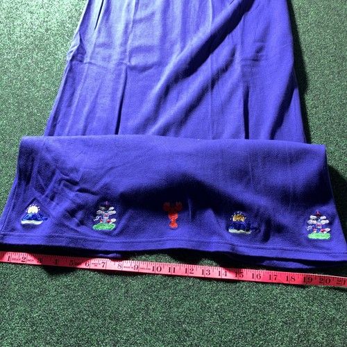 Quacker Factory Skirt Women Small Blue Maxi Nautical Lobster Lighthouse Beach - Picture 2 of 8