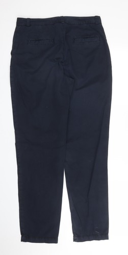 M&S Womens Blue Cotton Blend Carpenter Trousers Size 8 L29 in - Picture 2 of 12