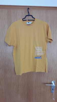 T-Shirt ''Topman'' Gr.M gelb Logo vorn/hinten gebraucht Zustand gut N242