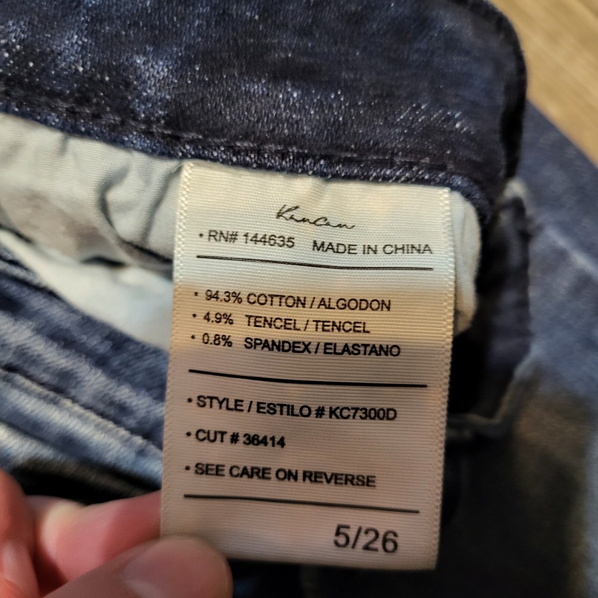 Kancan Skinny Jeans Button Fly Dark Distressed Denim Pants