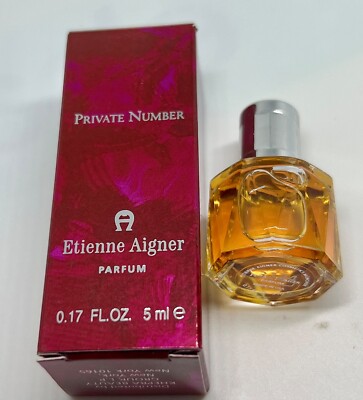 Miniature Bottle PRIVATE NUMBER Parfum Ladies, Etienne Aigner .17 fl. oz.