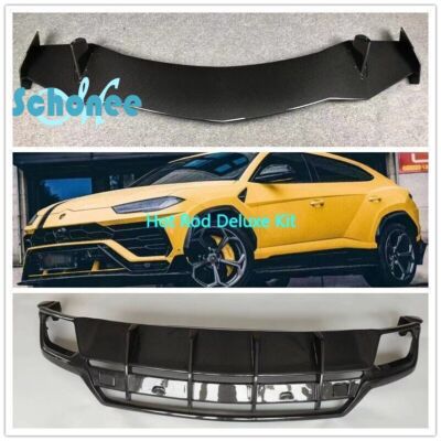 Real Carbon Fiber Rear Bumper Diffuser Cover Spoiler Wing For Lamborghini Urus