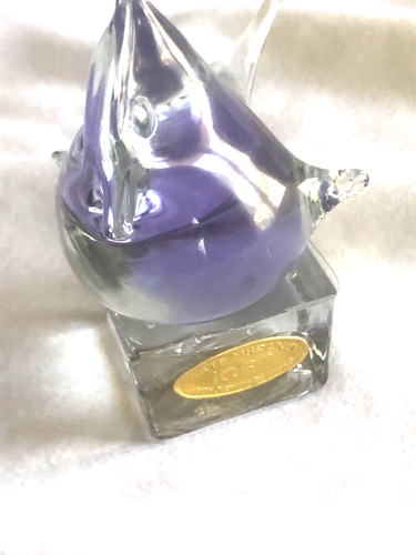amethyst glass purple arte murano icet bird made in Venezuela with tags - Picture 8 of 9