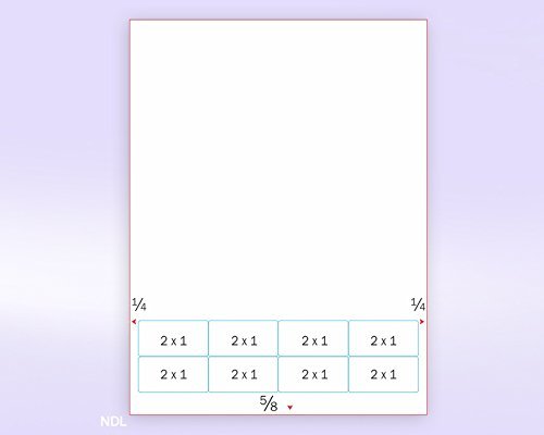 Etiquetas integradas de identificación de paciente etiquetas de medicamentos, 8 por hoja, tamaño 2""x1"" cada 250 - Imagen 1 de 4