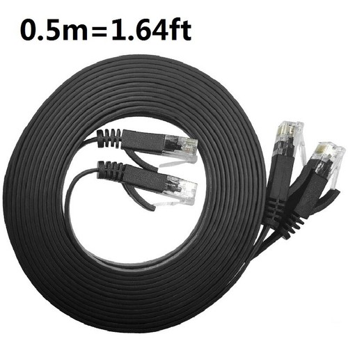 White CAT6 Flat Ethernet LAN jumper RJ45 for modem router networking outdoors - Picture 10 of 44