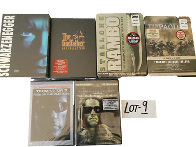 Sealed DVD Movies Terminator 3: Rise of the Machines Rambo The Godfhader  Lot #9