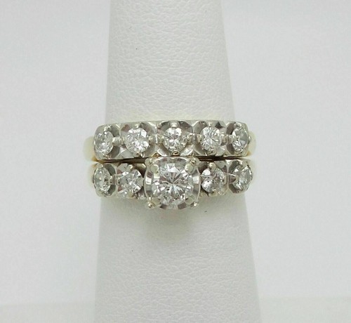 925 Sterling Silver Round Cut Moissanite Engagement Ring 14k Yellow Gold Plated