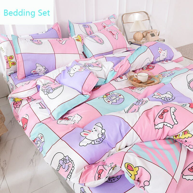 Duvet Set Black and White Plaid Quilt Cover Bed Sheet Pillowcase Bedding Set Popularna WYPRZEDAŻ, oryginalna