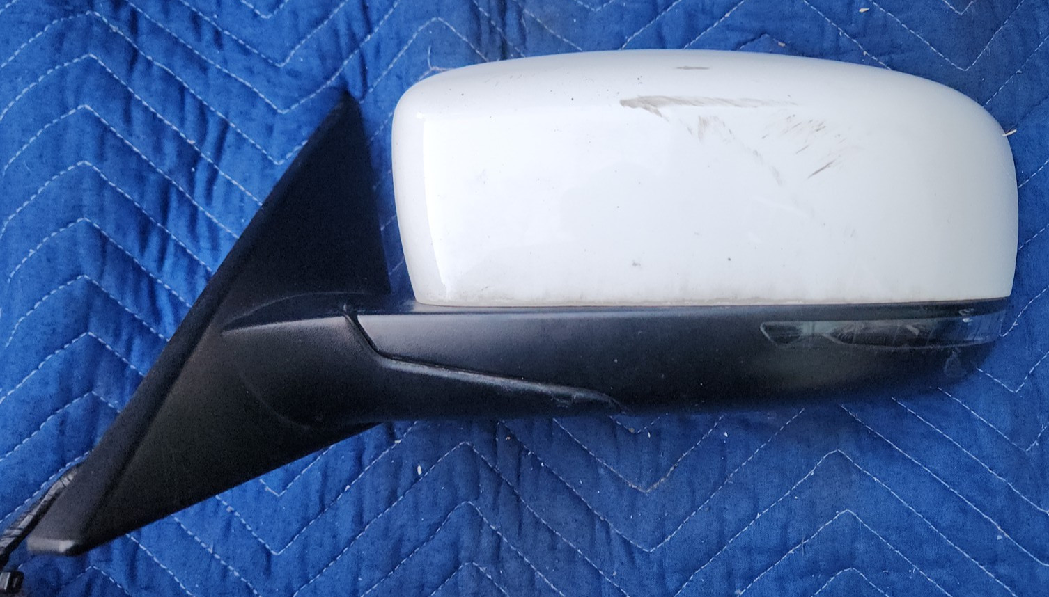 2014-2017 MASERATI QUATTROPORTE LEFT SIDE DOOR MIRROR WHITE OEM