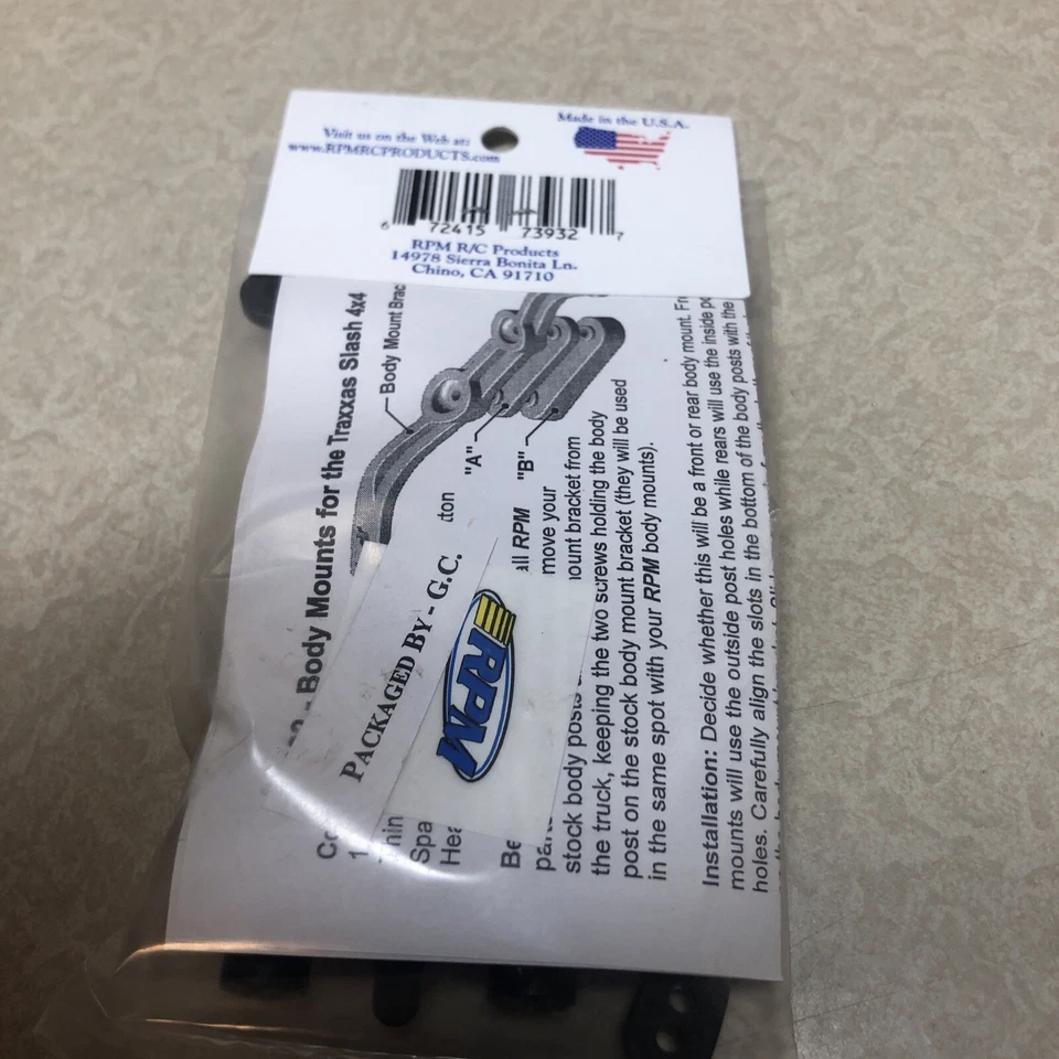 RPM 73932 Black Adjustable Body Mounts for Slash 4x4, Rally, Stampede 4x4 - Image 3 of 3