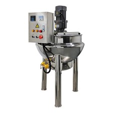 3 Phase Vertical Jacketed Kettle 26.5Gal 220V Cooking Sandwich Pot with Scraper