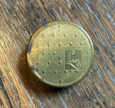 Antique Luxor Mirrored Brass Compact from 1920s - 30s; used