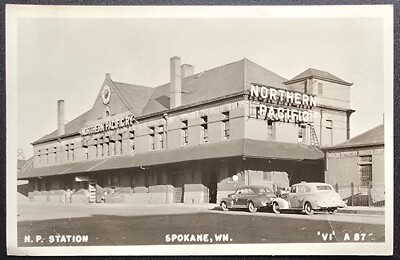 Vintage - Northern Pacific Railroad Station in Spokane, Washington - Postcard