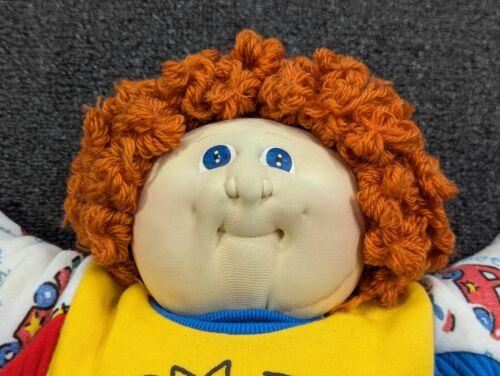 Cabbage Patch Little People 1983 Soft Sculpture Xavier Roberts Girl Red Perm - Picture 2 of 8