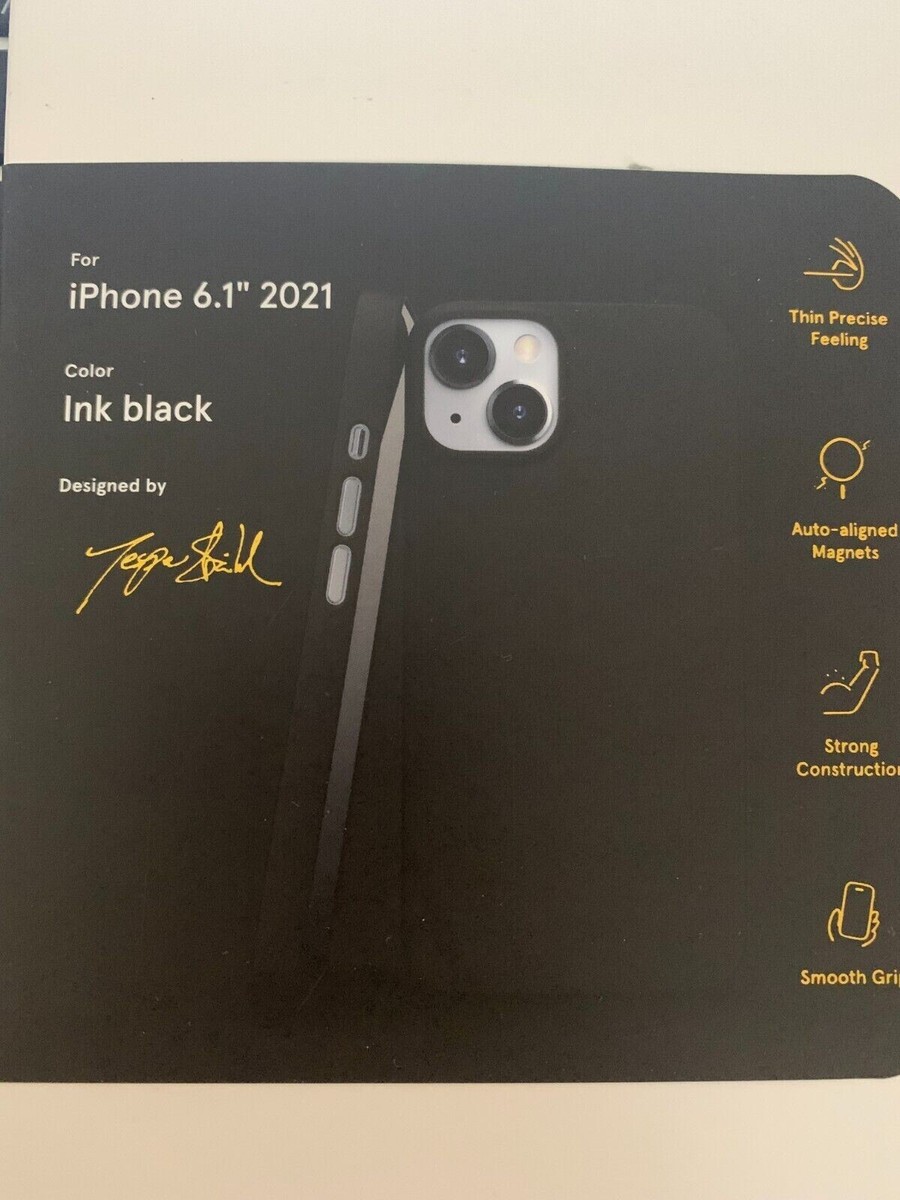 Nudient Bold Tough Case Cover for iPhone 13 Slim ink black color