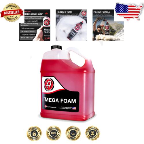 Adam's Mega Foam Gallon - Premium pH Neutral Car Wash Soap, Juicy Fruit Scent