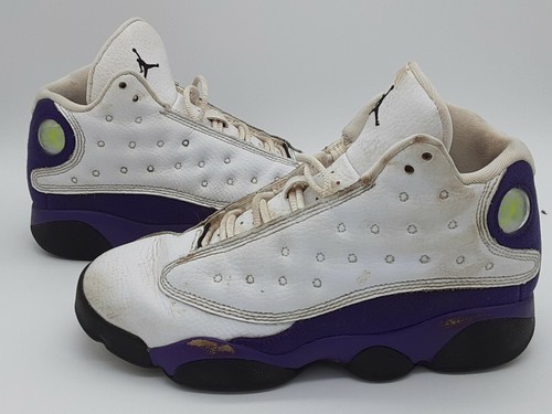 purple and white jordan 13s