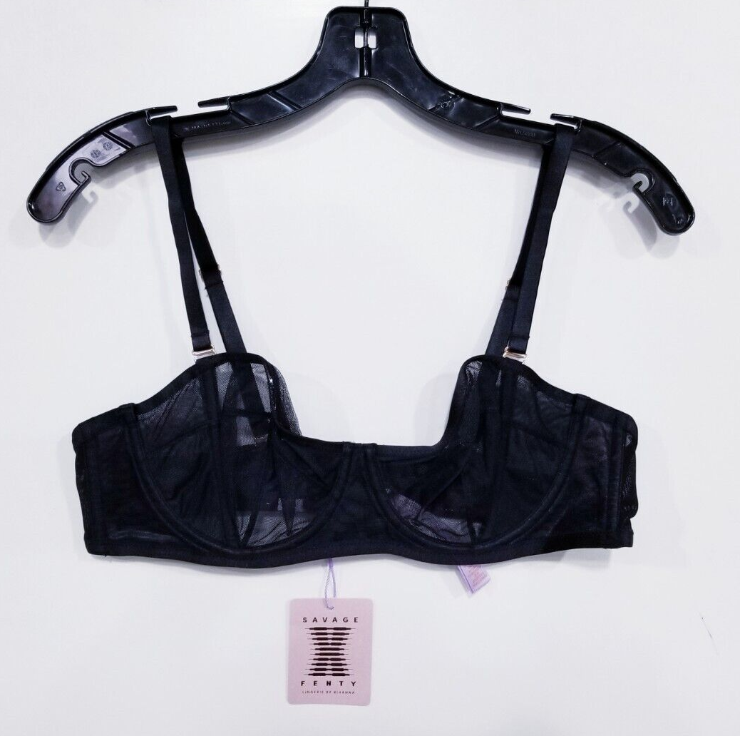 Savage x Fenty Mesh Unlined Strapless Bra With Bonding Sz 34C