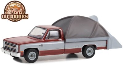 CHEVROLET C20 Silverado + Truck bed tent - 1983 - carmine red - Greenlight 1:64