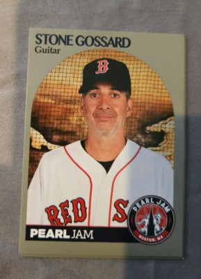 2018 Stone Gossard Jersey Card Pearl Jam Boston Fenway Park Trading Baseball A