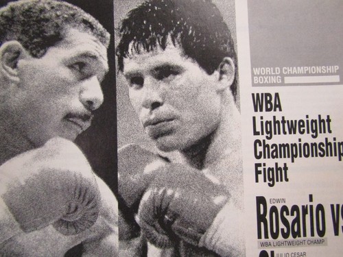 Chavez Vs. Rosario WBA Lightweight 1987 HBO Original Print Ad 8.5 x 11" - Picture 2 of 4