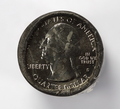 2018-S Block Island RI America The Beautiful Quarter Bank Roll - Picture 3 of 3