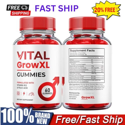 (1 Pack) Vital Grow XL Gummies for Men – VitalGrowXL Maximum PerformanceUU - Picture 3 of 9