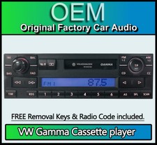 VW Passat Gamma Cassette player radio, Volkswagen car stereo with radio code