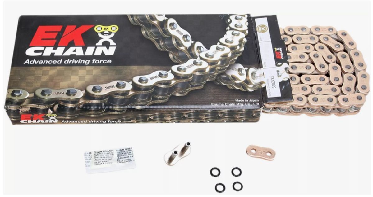 EK Chain ZVX3 chaîne ultra sport pour éviter l'usure de transmission moto